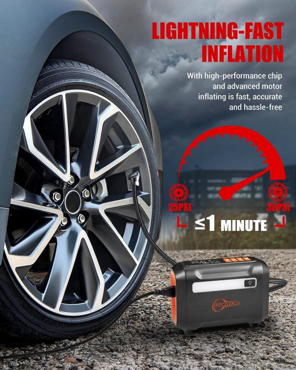 Compresor de aire portátil para inflado de neumáticos R8 - Imagen 2