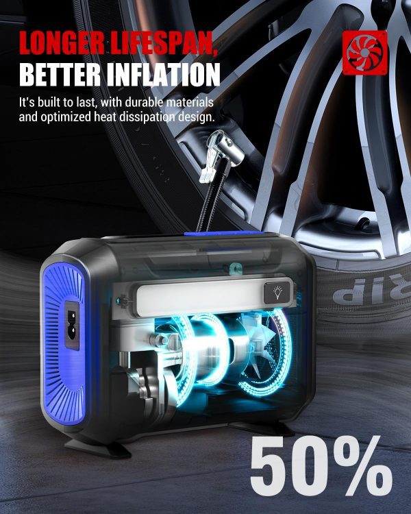 Compresor de aire portátil para inflado de neumáticos R8 - Imagen 21