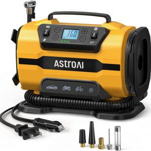 AstroAI - Compresor aire portátil, inflar neumáticos,150 PSI, 12 V CC, 110 V CA