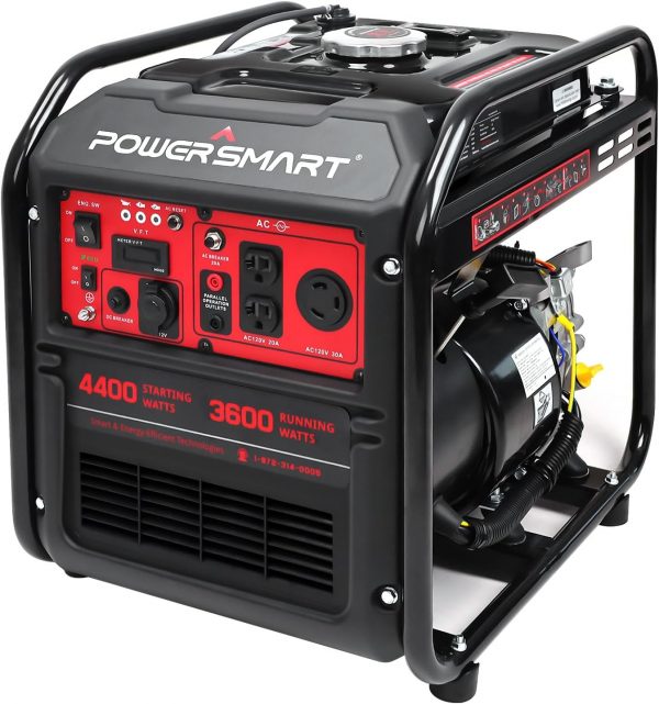 PowerSmart Generador inversor alimentado a gas, 4400 W 120 V de potencia - Imagen 8