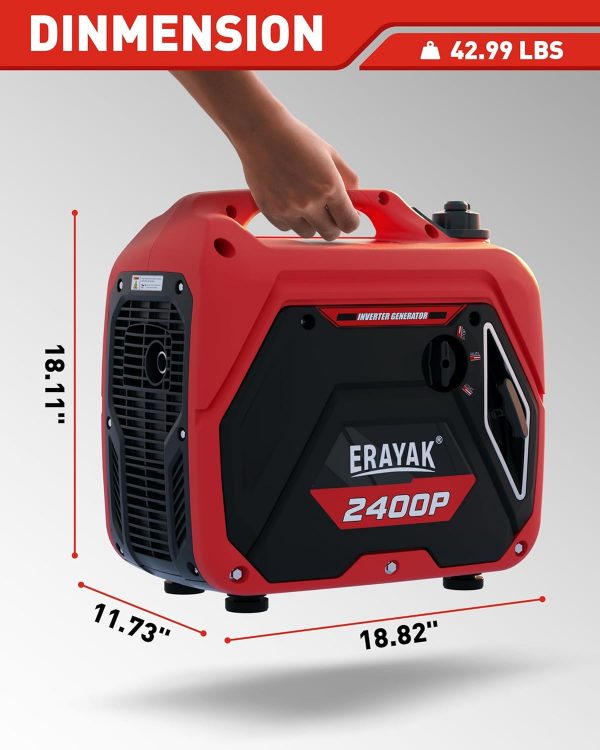 ERAYAK Generador inversor portátil de 2400 W para uso doméstico - Imagen 7