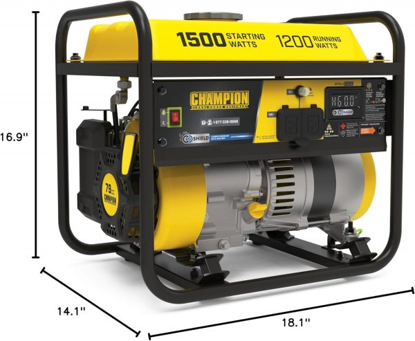 Champion Power Equipment Generador portátil de 1500 vatios con escudo de CO - Imagen 10