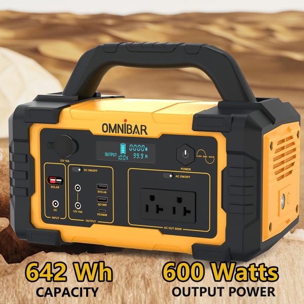 Estación de energía portátil de 647 Wh - Estación de carga con carga rápida de 600 W