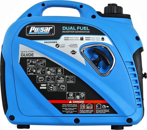Pulsar Generador inversor silencioso de combustible dual portátil de 2,200 W - Imagen 3