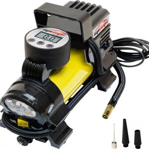 EPAuto - Bomba de compresor de aire portátil de 12 V de CC, inflador digital de neumáticos