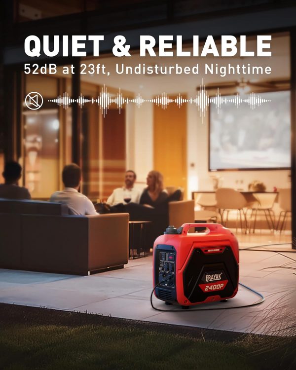 ERAYAK Generador inversor portátil de 2400 W para uso doméstico - Imagen 3