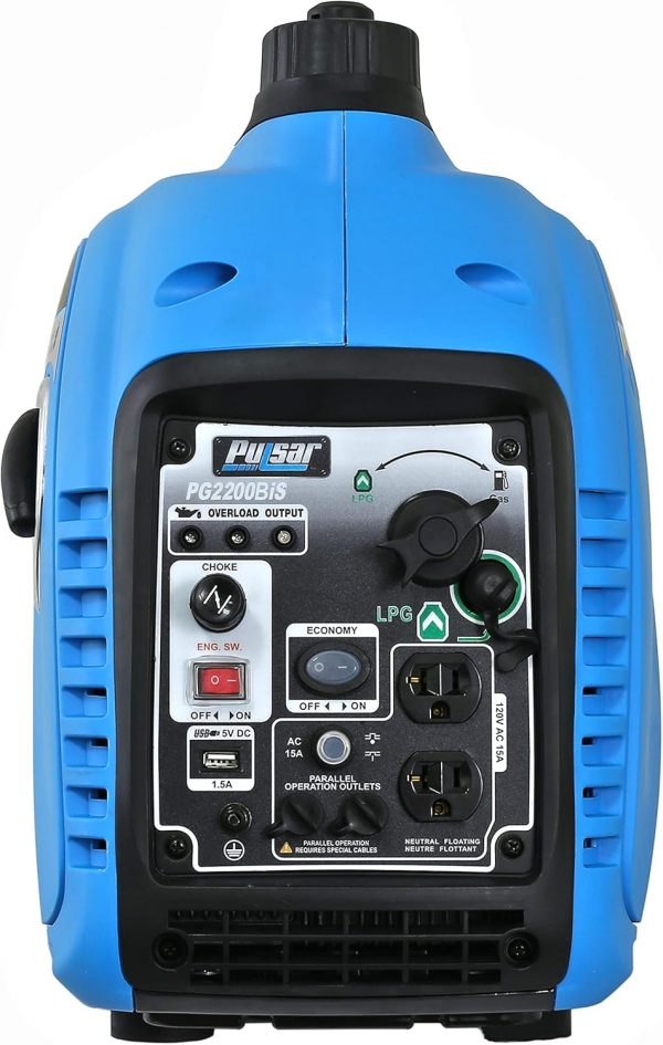 Pulsar Generador inversor silencioso de combustible dual portátil de 2,200 W - Imagen 2