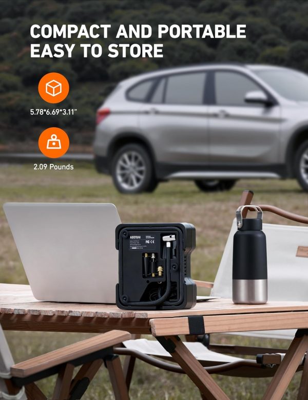 AstroAI Inflador de neumáticos Compresor de aire portátil 150PSI - Imagen 7