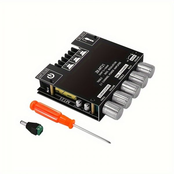 2.1 Canal Amplificador Digital Inalámbrico, Módulo Amplificador de Subwoofer con Calidad de Sonido HIFI ZK-MT21 - Imagen 8