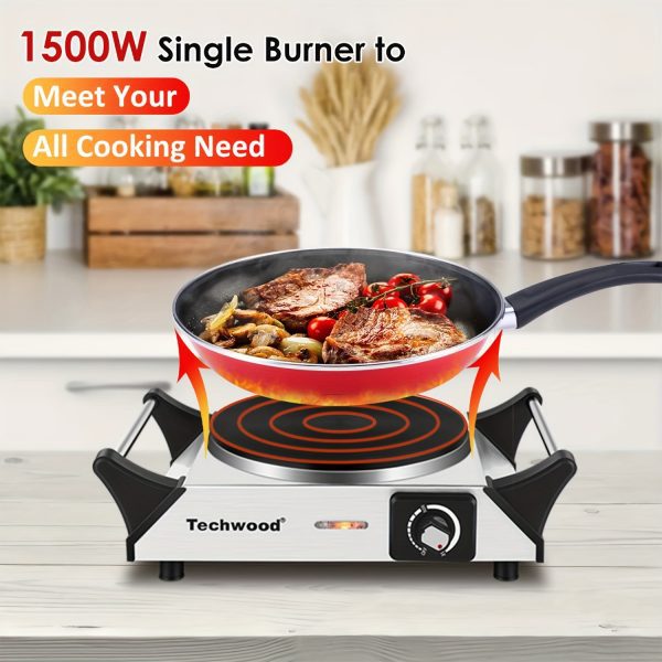 Placa caliente Techwood, cocina eléctrica para cocinar - Imagen 8