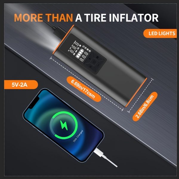 Compresor de aire portátil para inflar neumáticos - Imagen 5
