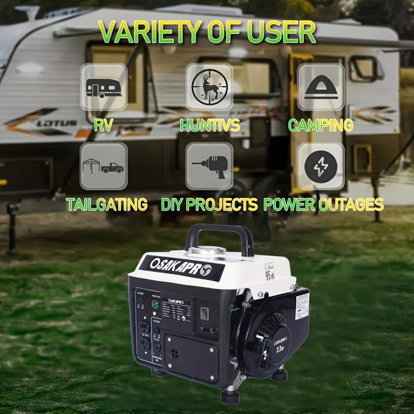 Generador portátil, Generador para exteriores de bajo ruido, Generador a gas - Imagen 4