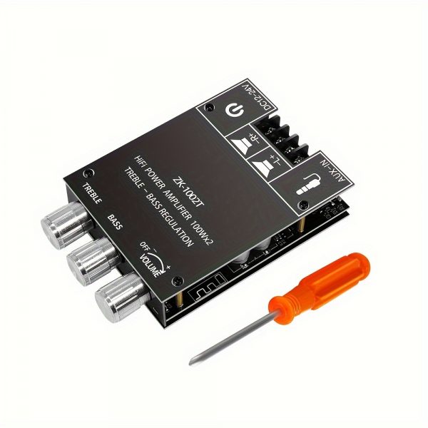 Placa de amplificador de audio estéreo dual de 100W + 100W con entrada inalámbrica y AUX - Imagen 4