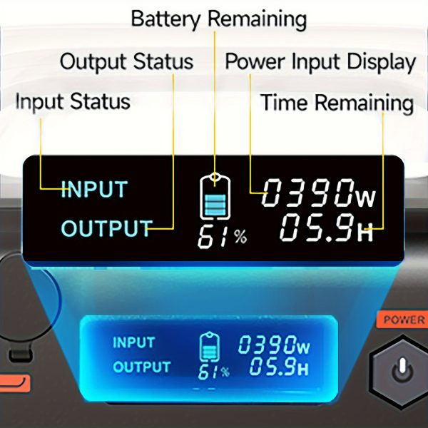 Generador solar de 647Wh 600W, estación de energía portátil con salida USB-C PD de 60W - Imagen 7