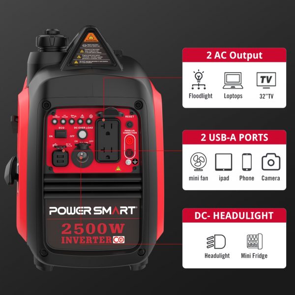 Generador portátil PowerSmart Inverter de 2500 vatios - Imagen 7