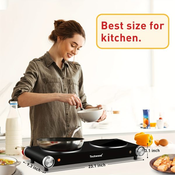 Placa de cocina eléctrica Techwood de 1800 W para cocinar - Imagen 12