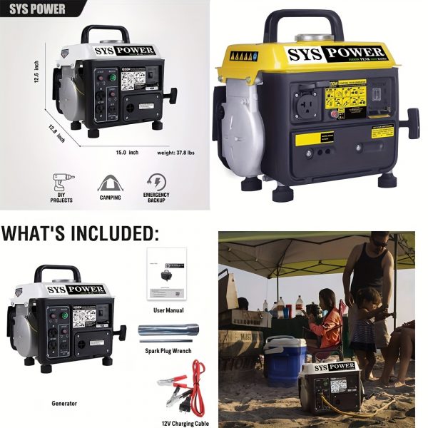 Generador Portátil de Gasolina de 900W - Ultraligero - Imagen 2
