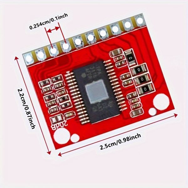 1pc Placa de amplificador de audio digital de clase D TPA3116D2, Mini 2x50W doble canal 100W por canal - Imagen 2