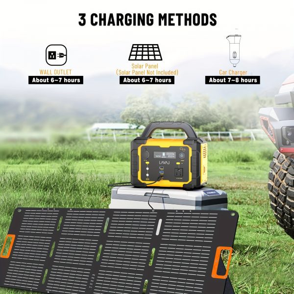 Estación de energía portátil de 300W pico 600W/294Wh con panel solar plegable de 100W - Imagen 2