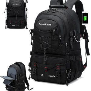 Medium Functional Backpack Drawstring & Release Buckle Decor Letter