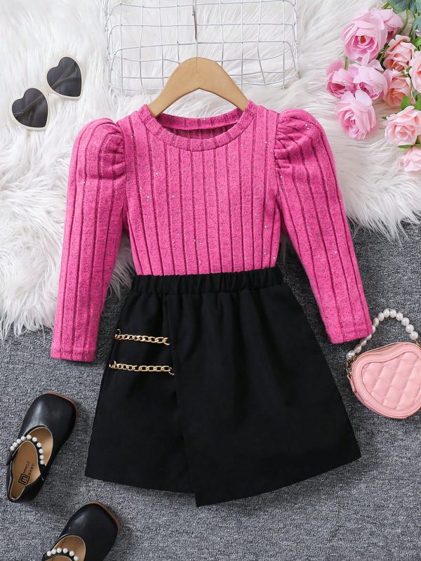 SHEIN Young Girl' Casual Elegant High Collar Gigot Sleeve Top - Imagen 8