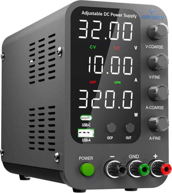 DC Power Supply Variable 0-30V 0-10A Adjustable + 2000 Counts Multimeter Tester - Imagen 2