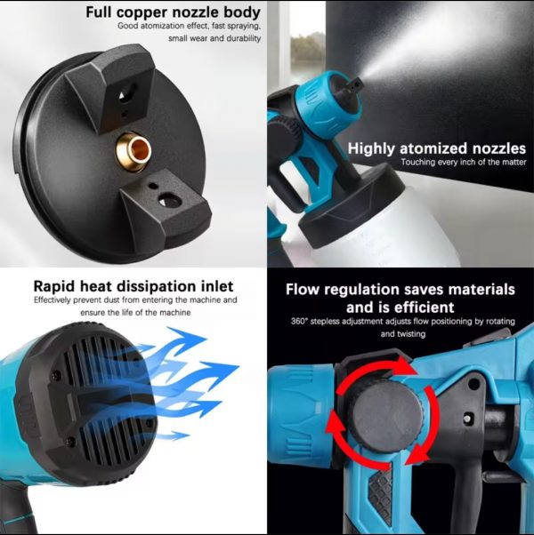 PISTOLA DE PULVERIZACIÓN eléctrica de alta potencia - Imagen 6